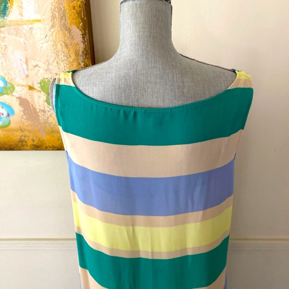 I ❤️ RONSON BLOCKED STRIPE CHIFFON LAYERED SUMMER MAXI DRESS SIZE XL 🌟EUC🌟 - Picture 8 of 13